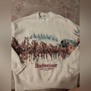 Abercrombie & Fitch Budweiser Clydesdale Holiday Crewneck